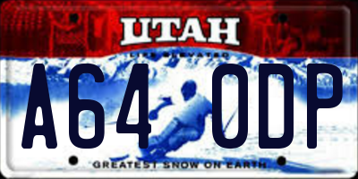 UT license plate A640DP