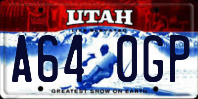 UT license plate A640GP