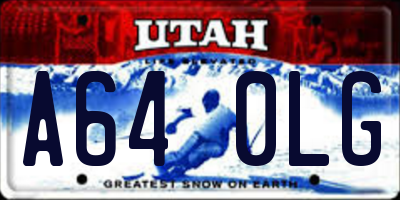 UT license plate A640LG
