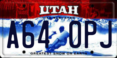 UT license plate A640PJ