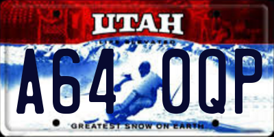 UT license plate A640QP