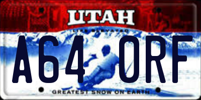 UT license plate A640RF