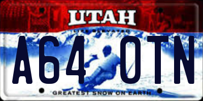 UT license plate A640TN