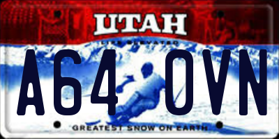 UT license plate A640VN
