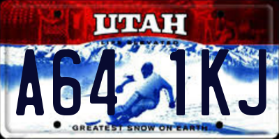 UT license plate A641KJ