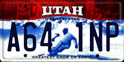 UT license plate A641NP