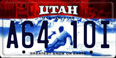 UT license plate A641OI
