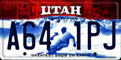 UT license plate A641PJ
