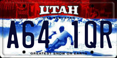 UT license plate A641QR