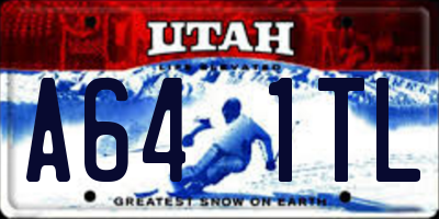 UT license plate A641TL