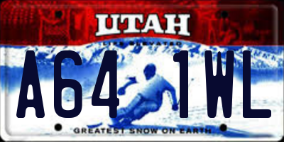 UT license plate A641WL