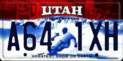 UT license plate A641XH