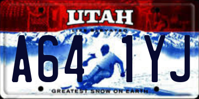 UT license plate A641YJ