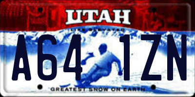 UT license plate A641ZN