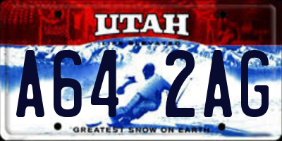 UT license plate A642AG