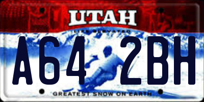 UT license plate A642BH