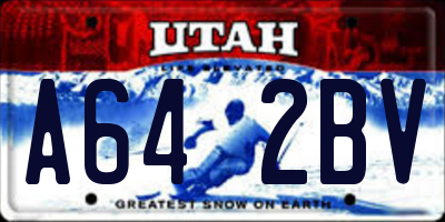 UT license plate A642BV