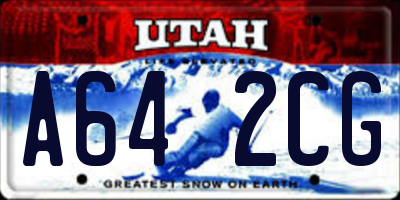 UT license plate A642CG