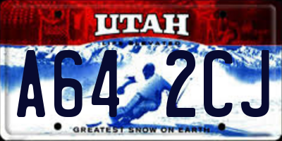 UT license plate A642CJ