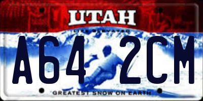 UT license plate A642CM