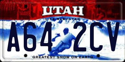UT license plate A642CV