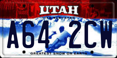 UT license plate A642CW