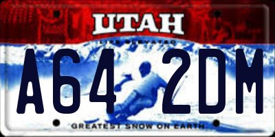 UT license plate A642DM