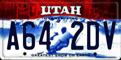 UT license plate A642DV