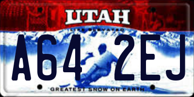 UT license plate A642EJ