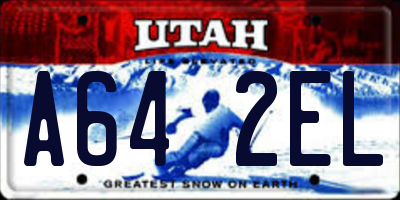 UT license plate A642EL
