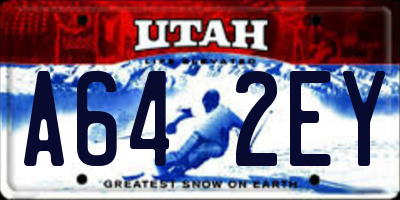 UT license plate A642EY