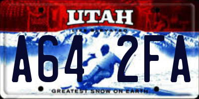 UT license plate A642FA