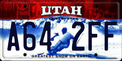 UT license plate A642FF