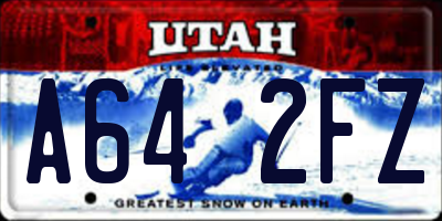 UT license plate A642FZ