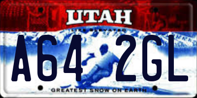 UT license plate A642GL