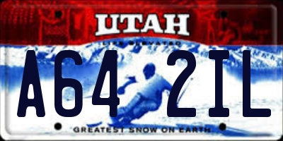 UT license plate A642IL