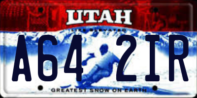 UT license plate A642IR