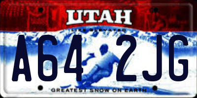 UT license plate A642JG