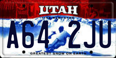 UT license plate A642JU