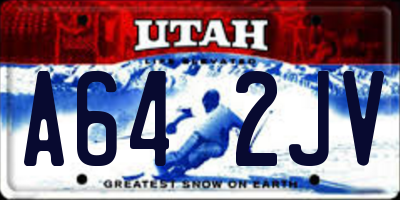 UT license plate A642JV