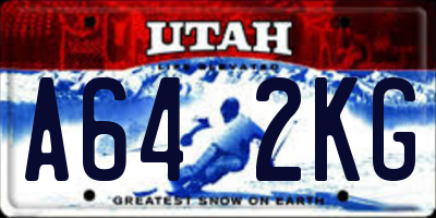 UT license plate A642KG