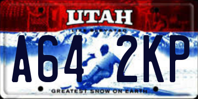 UT license plate A642KP