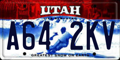 UT license plate A642KV