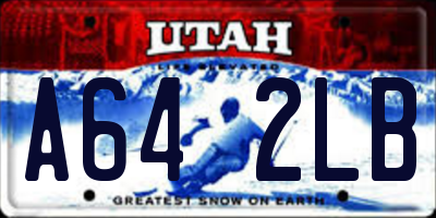 UT license plate A642LB