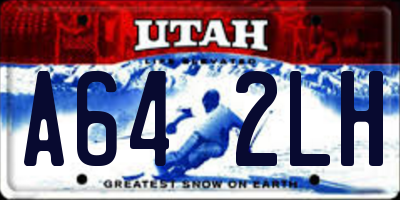 UT license plate A642LH