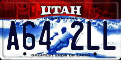 UT license plate A642LL