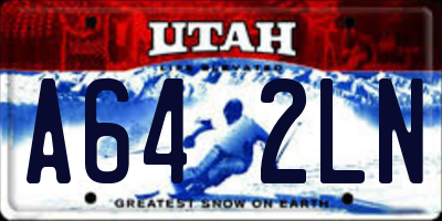 UT license plate A642LN