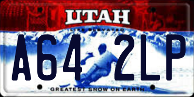 UT license plate A642LP