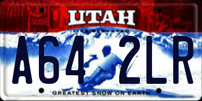 UT license plate A642LR