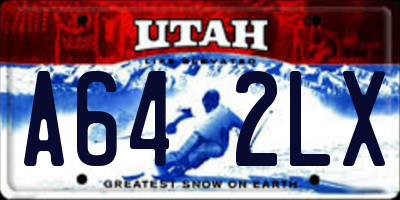 UT license plate A642LX